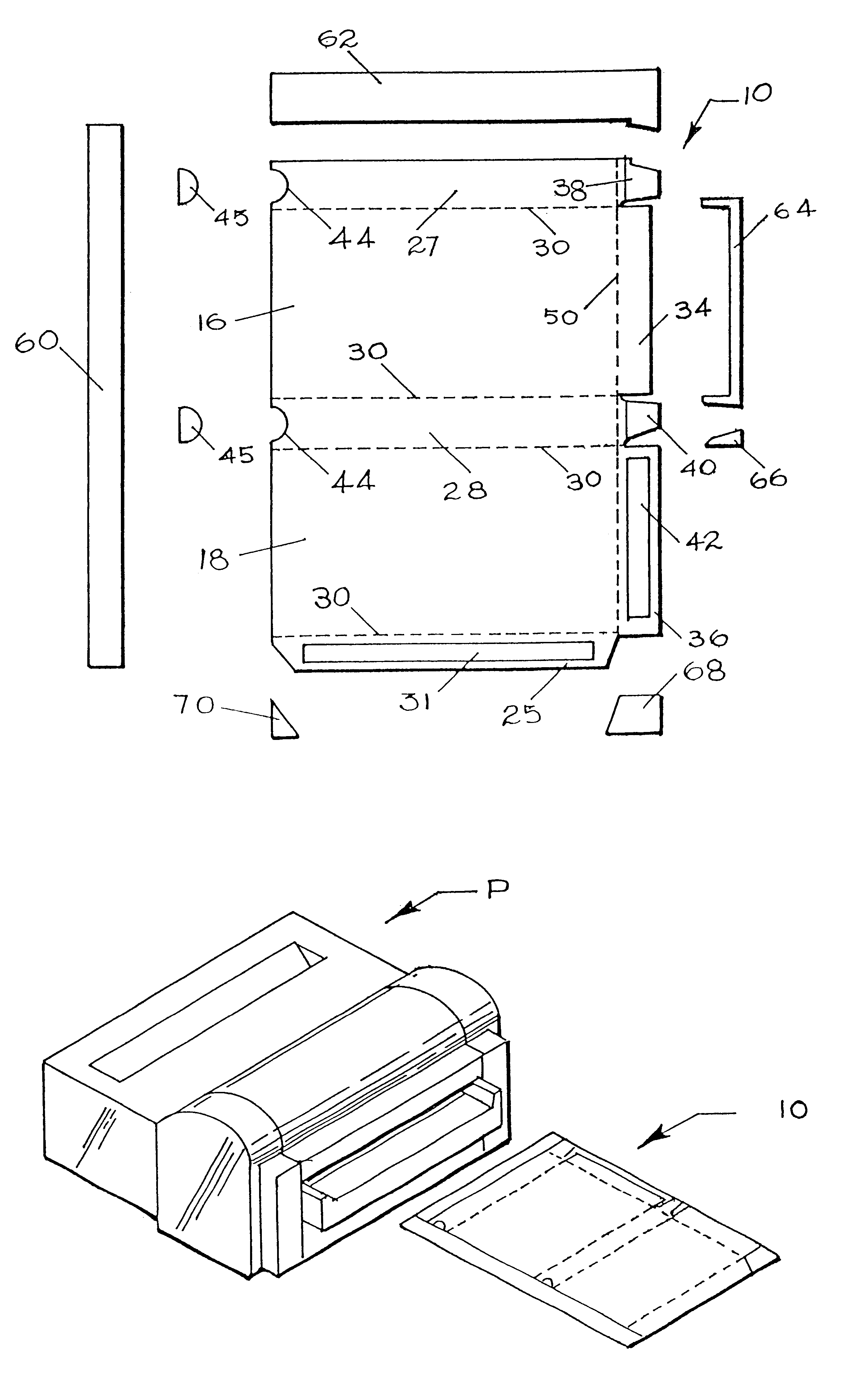 Printable blank for forming video cassette boxes