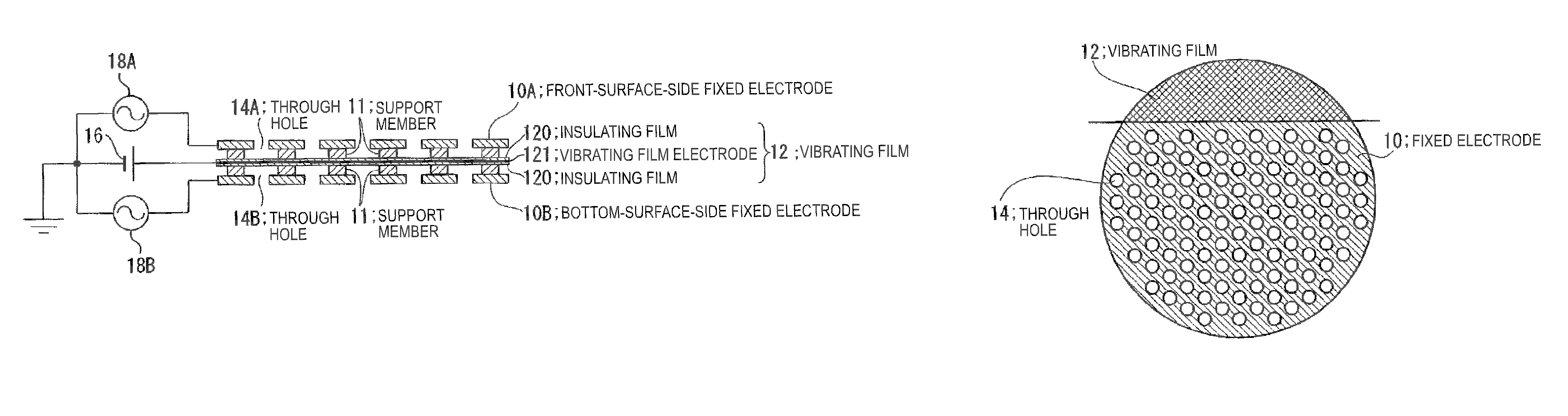 Electrostatic transducer, ultrasonic speaker, driving circuit of capacitive load, method of setting circuit constant, display device, and directional sound system