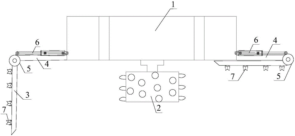 Middle single-drum short machine body thin seam coal mining machine and mining method thereof