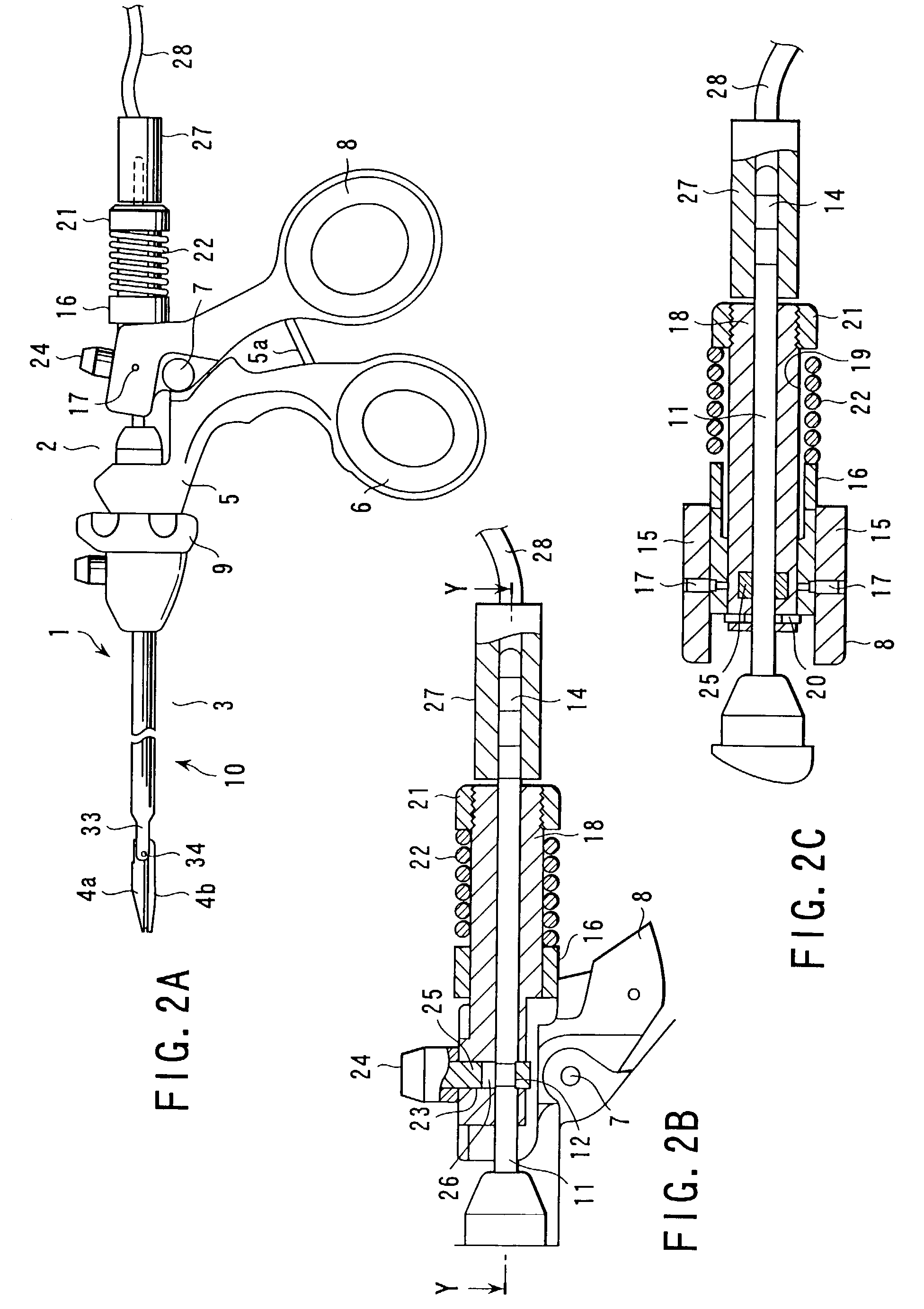 Treatment device for tissue from living tissues