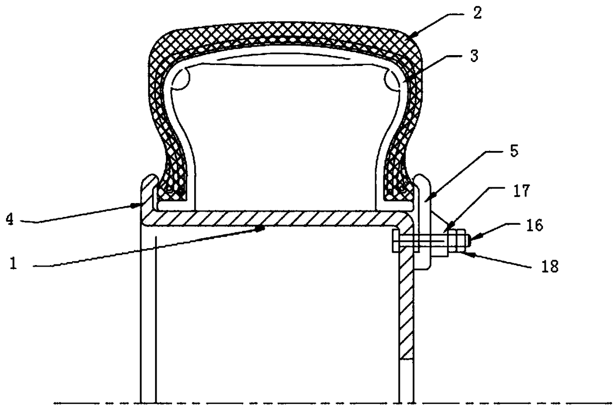 Air-free hollow wheel and assembly method thereof