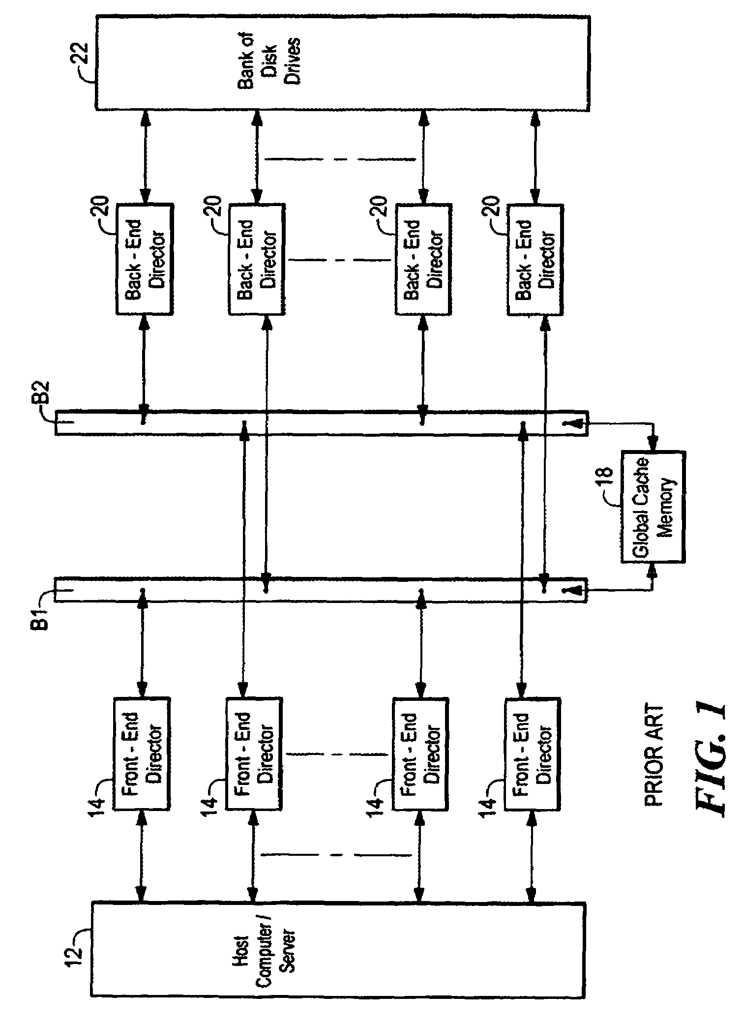 Data storage system having separate data transfer section and message network