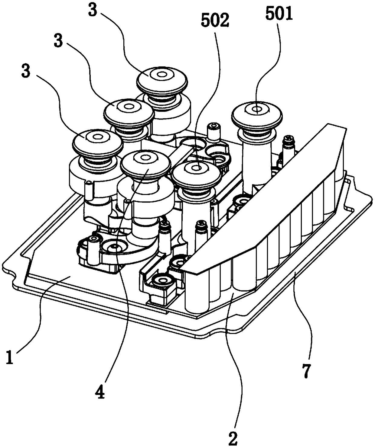 Current-sharing circuit structure and electric vehicle motor control adopting that structure