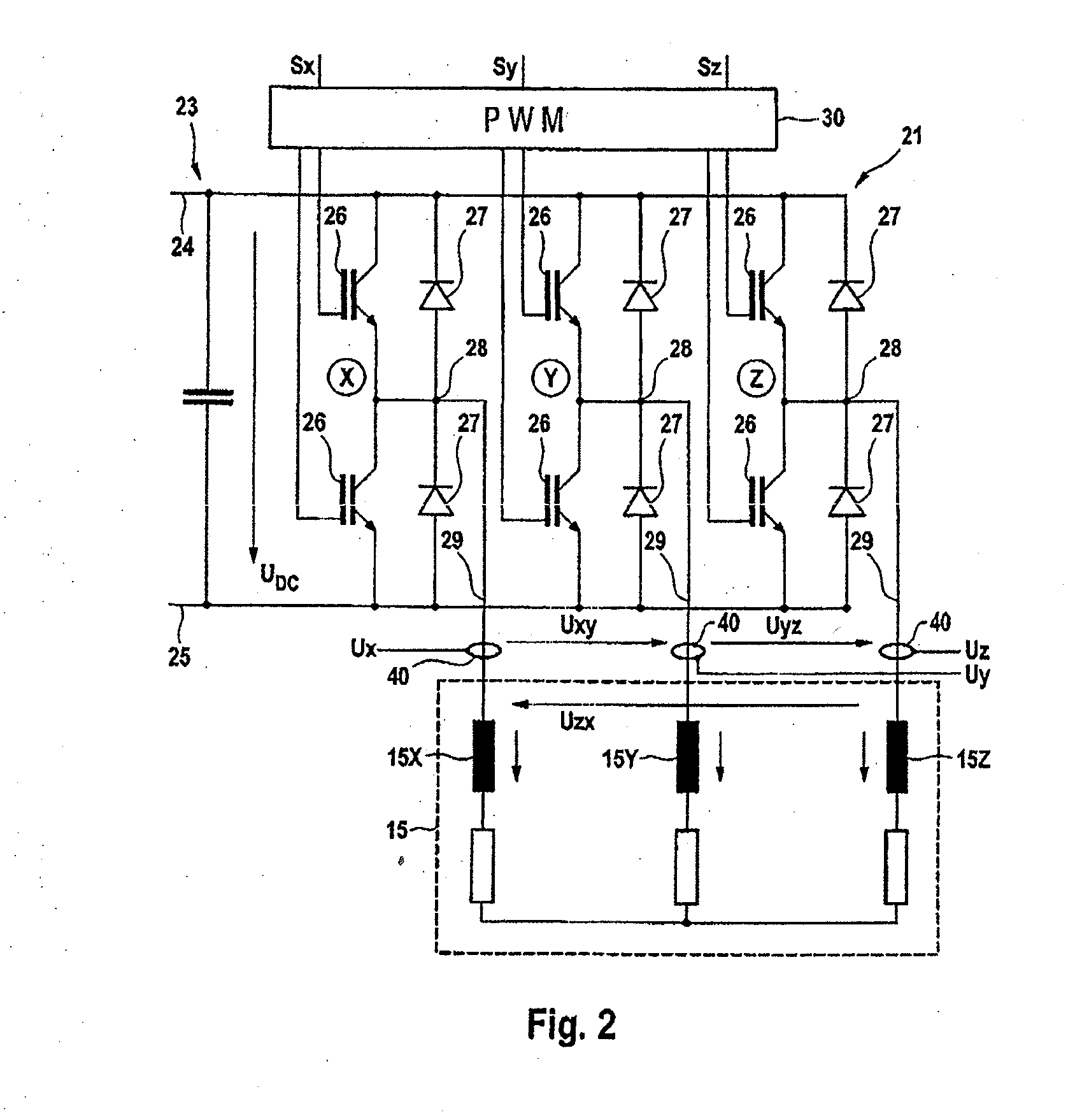Drive circuit and method for inverters of wind energy installations