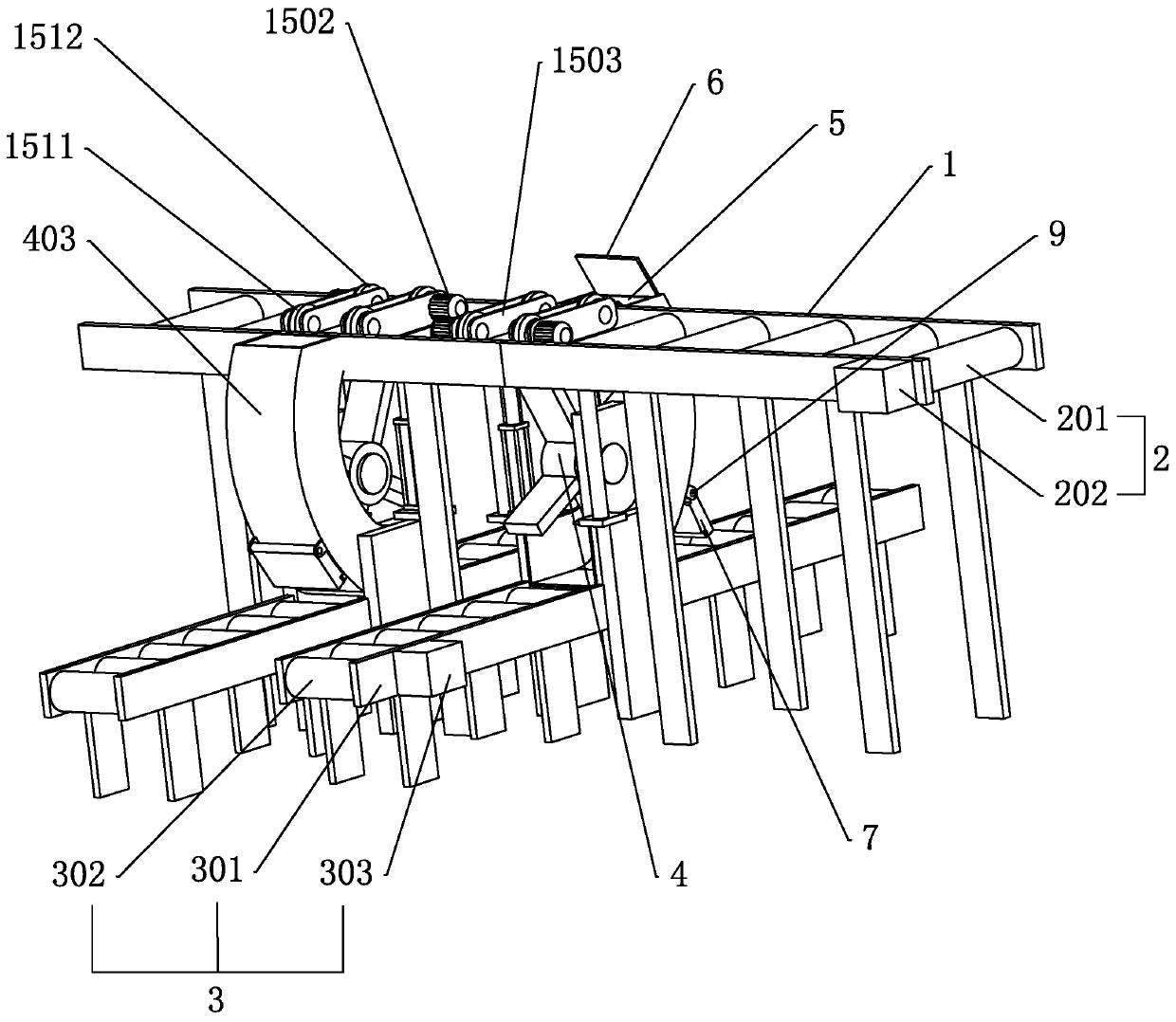 A logistics sorting device