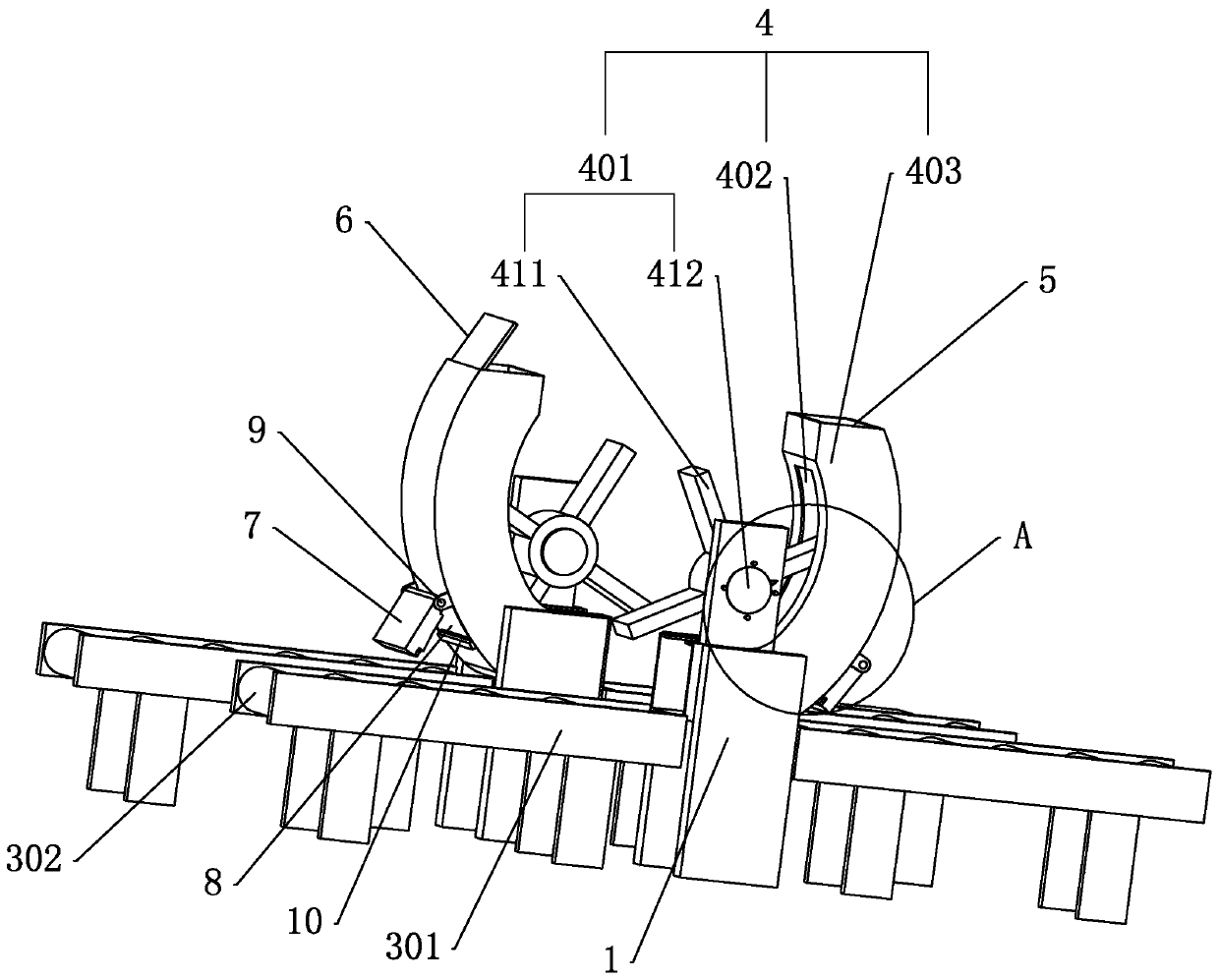 A logistics sorting device