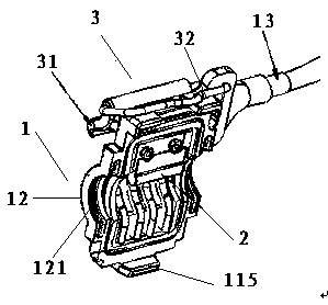 A buckle-type self-waterproof grounding fixture