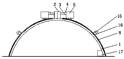 Agricultural greenhouse photovoltaic power generation device