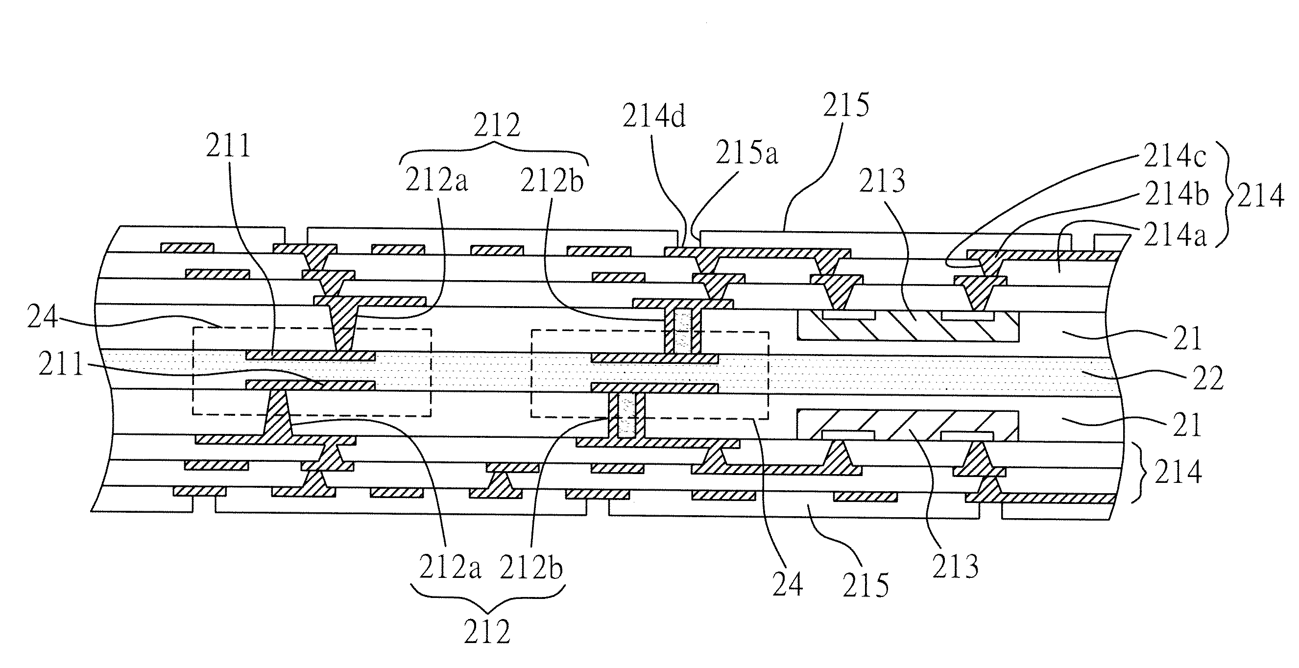 Circuit Board Structure Having Capacitor Array and Embedded Electronic Component and Method for Fabricating the Same
