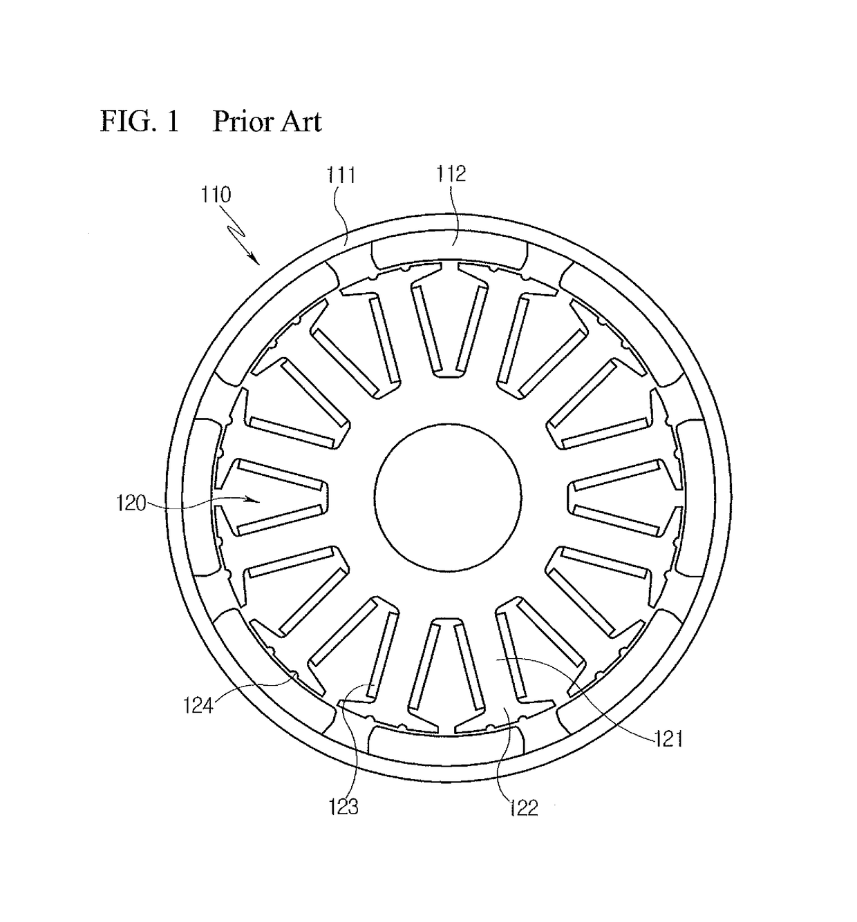 Brushless motor having a stator with teeth shaped to reduce cogging torque