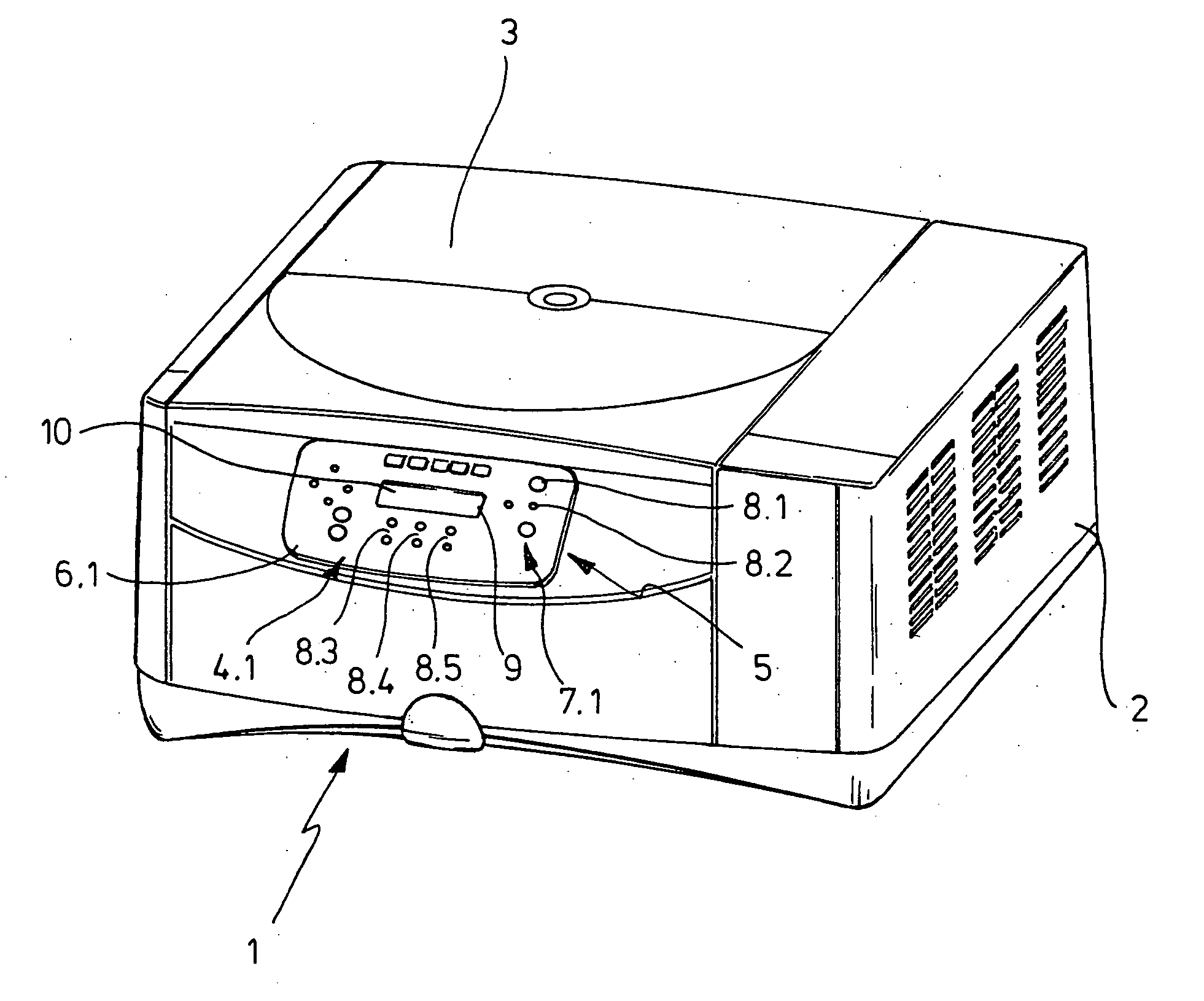 Laboratory apparatus with a control device