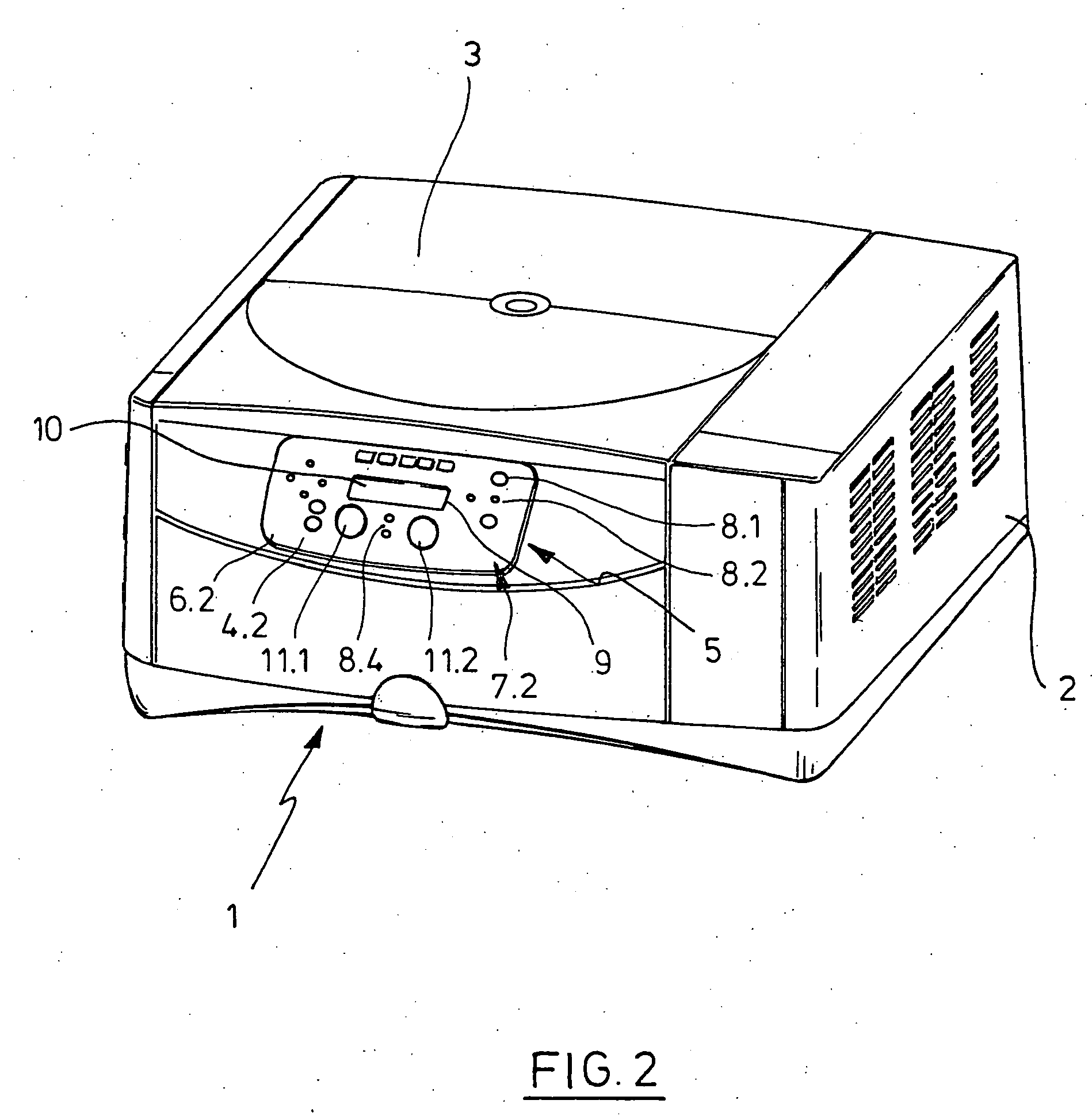 Laboratory apparatus with a control device