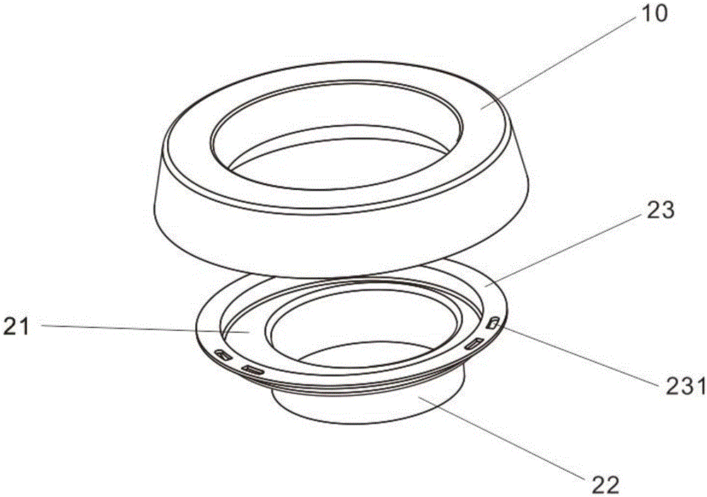 Closestool mounting and shifting sealing device and closestool mounting method