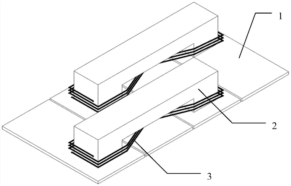 Receiving end of cross-wound multi-phase flat magnetic core of bridge arm applied to wireless power supply of electric vehicles
