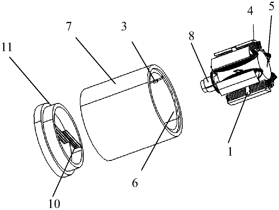 A miniature piezoelectric-electromagnetic composite power generation device