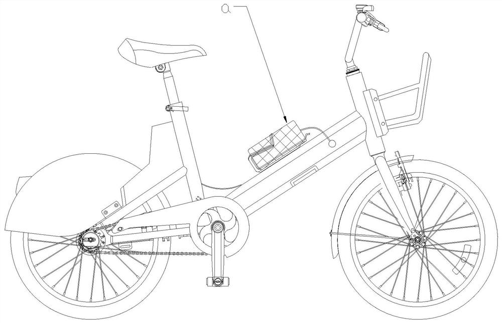 A vehicle-electricity-separated pileless public motorcycle and its application in the rental of public motorcycles