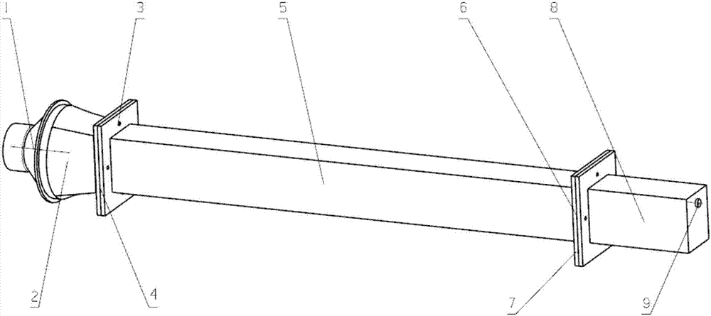 Optical pressure-sensitive paint dynamic pressure calibration cabin of standing wave tube type