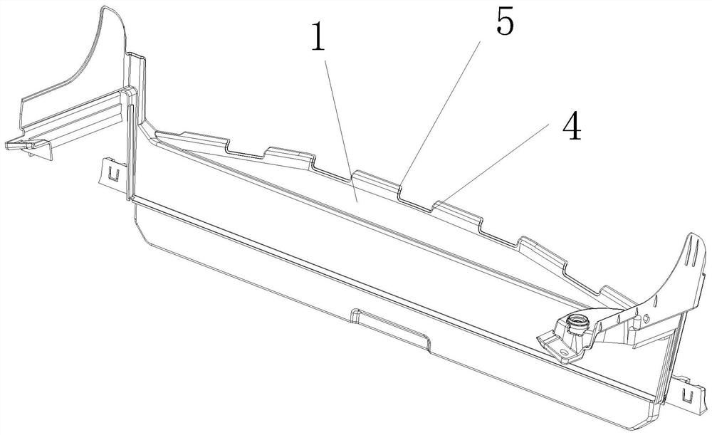 A kind of soft and hard rubber lap joint structure of air deflector