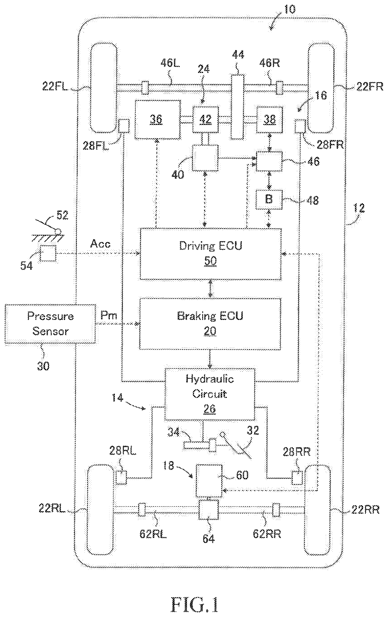 Braking force control apparatus for vehicle