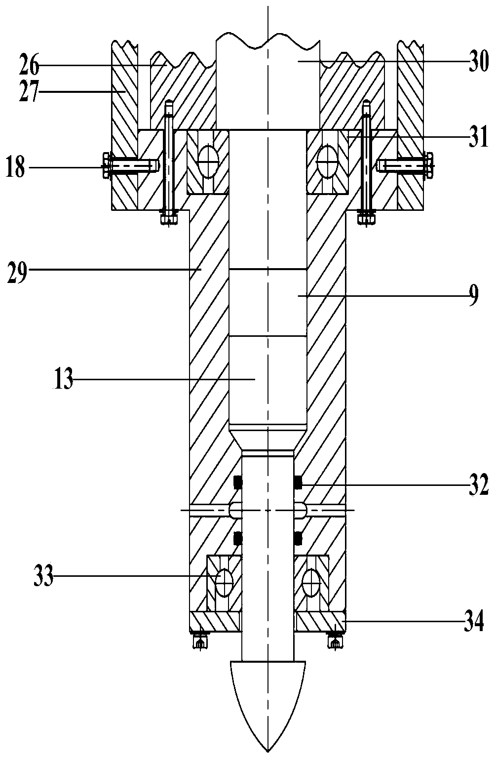 Internal channel ultrasonic vibration assisted internal spray electrolytic grinding system and method
