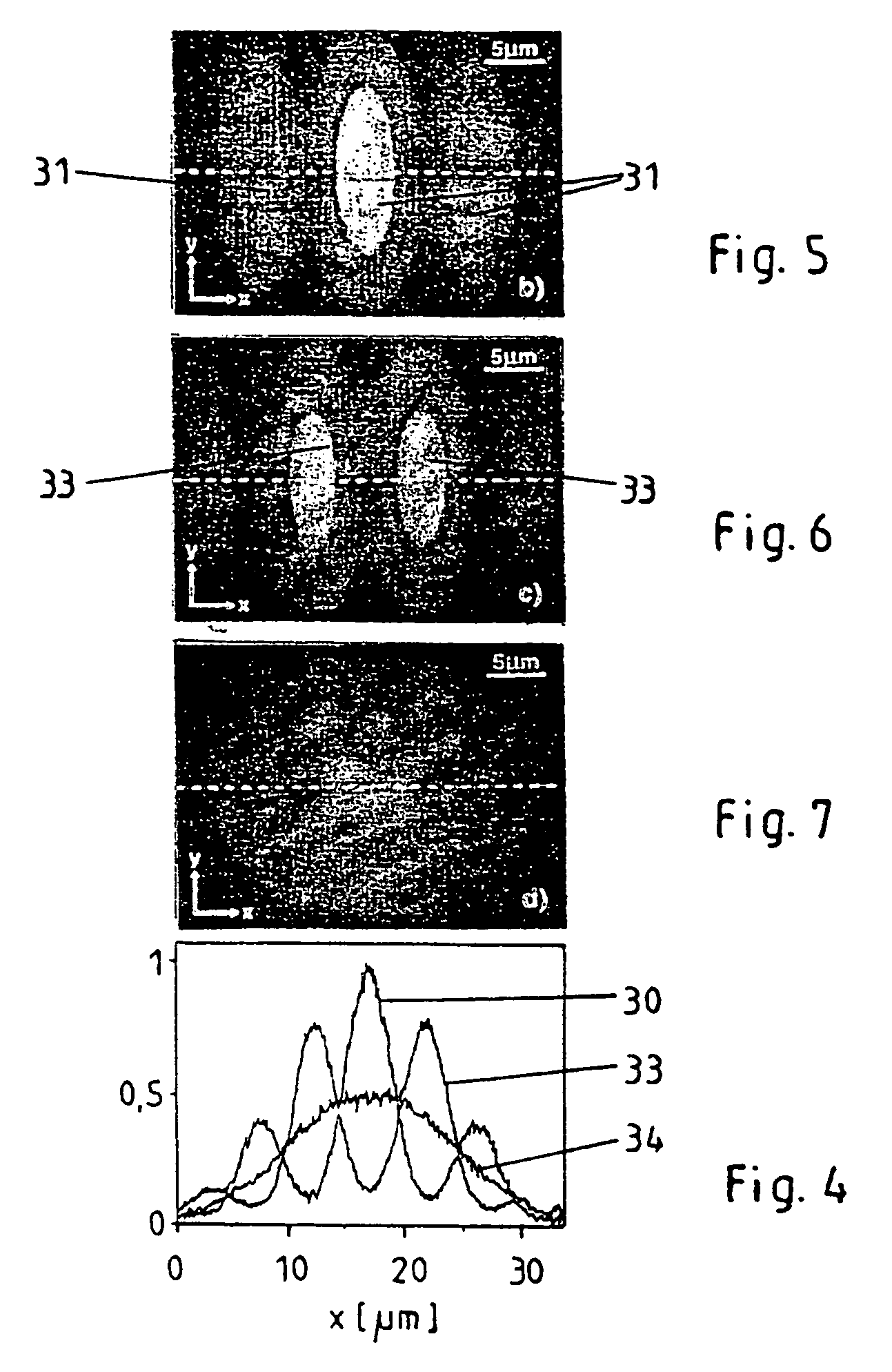 Method and device for multi photon excitation of a sample