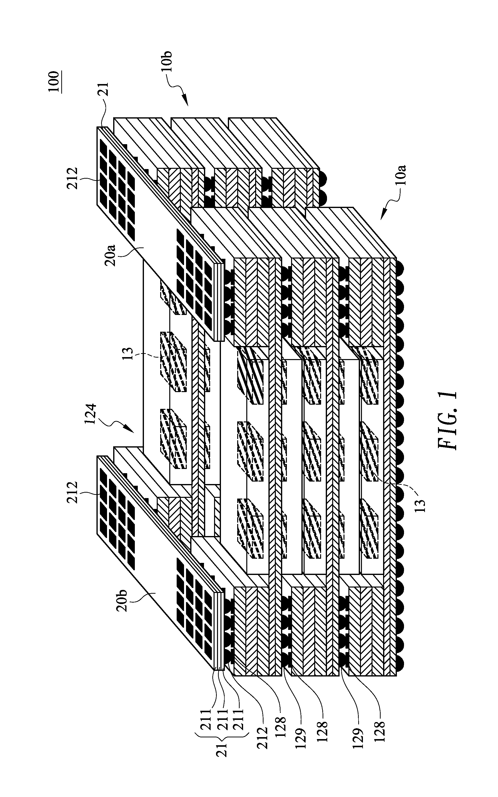 Three-dimensional SoC structure formed by stacking multiple chip modules