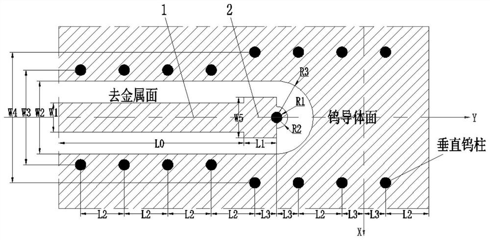 Ultra wide band millimeter wave vertical interconnection structure based on HTCC