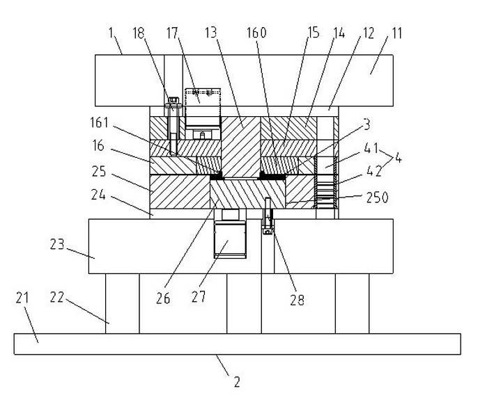 Method for processing exhaust pipe flange and special die thereof