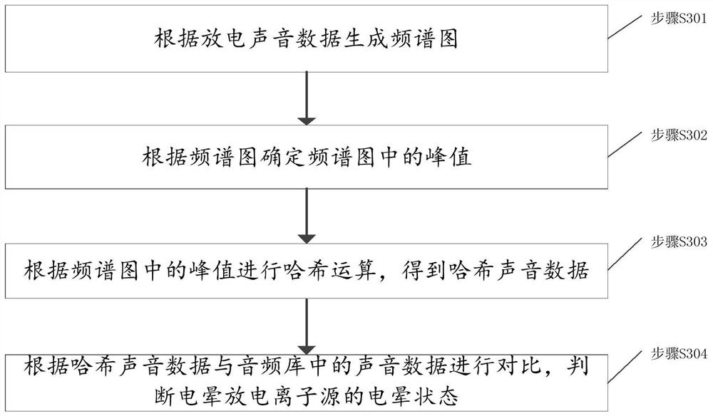 A corona discharge ion source detection method and system