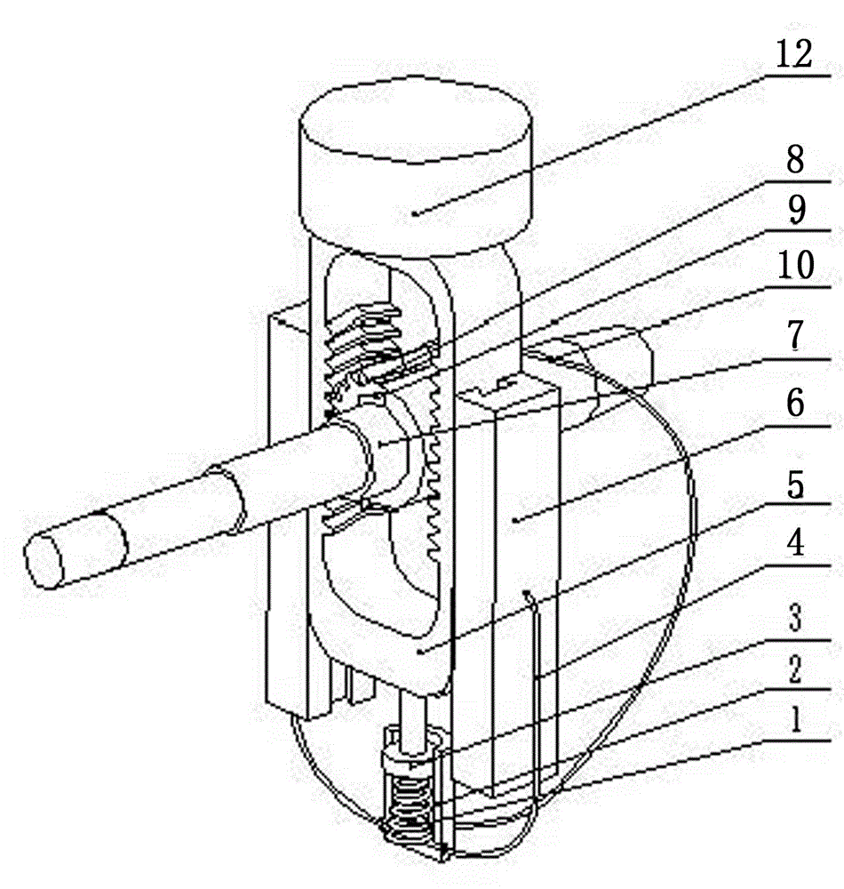 Inner gearing type gear rack power transmission mechanism