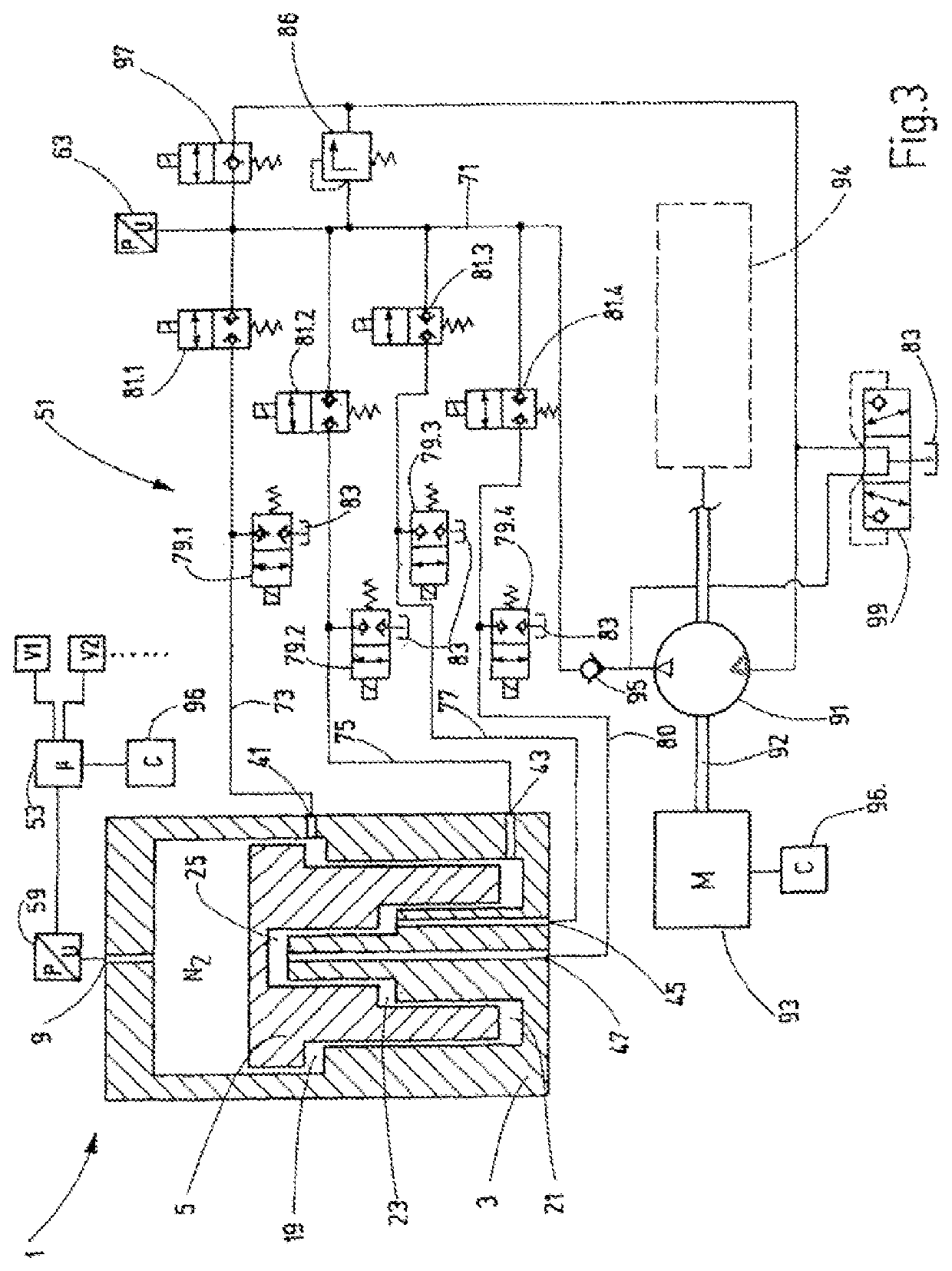 Hydraulic hybrid system for rotatory applications