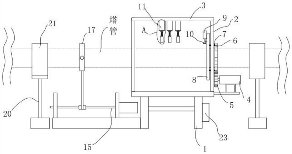 A tool and a detection method for detecting the bending rate of transmission line iron tower materials