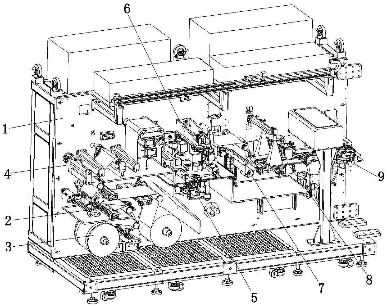 Full-automatic high-speed laser pole piece cutting equipment