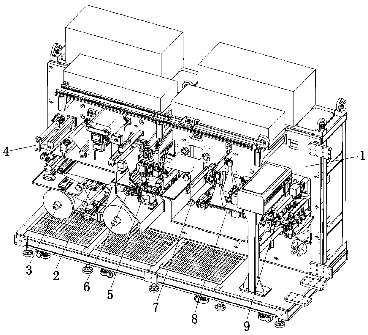 Full-automatic high-speed laser pole piece cutting equipment