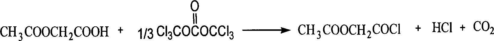 Acetoxy acetyl chloride chemical synthesizing method