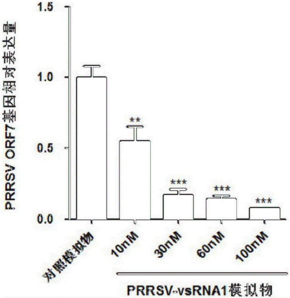 Anti-PRRSV (porcine reproductive and respiratory syndrome virus) microRNA (ribonucleic acid)-like virus small RNA sequence and application and detection method thereof