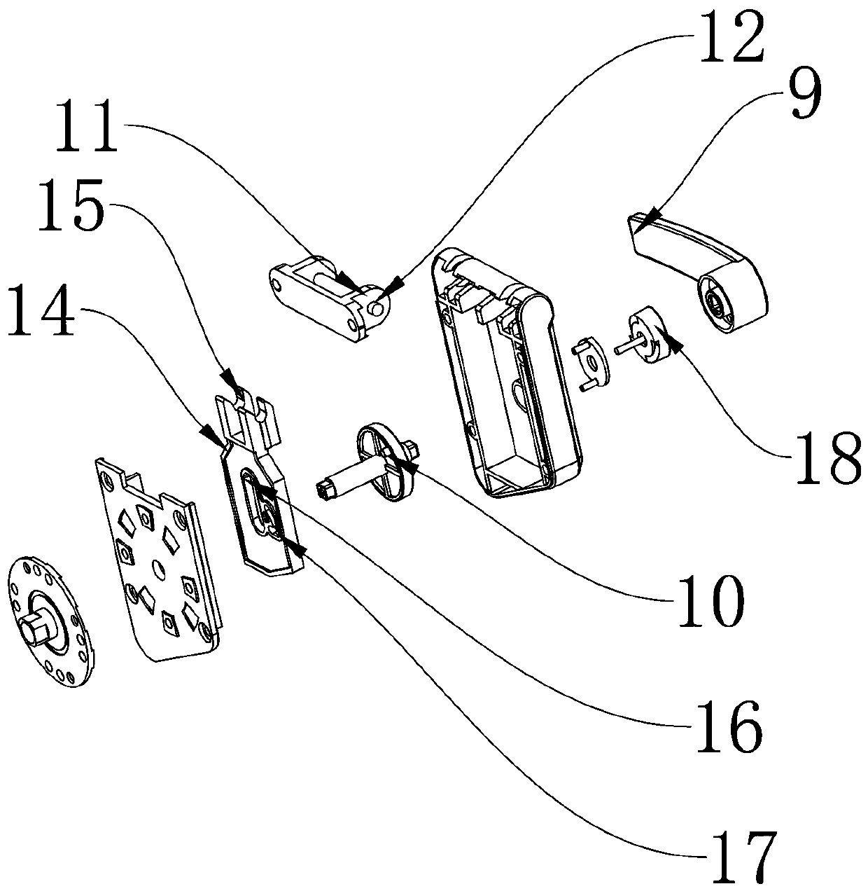 Lock with hinge function