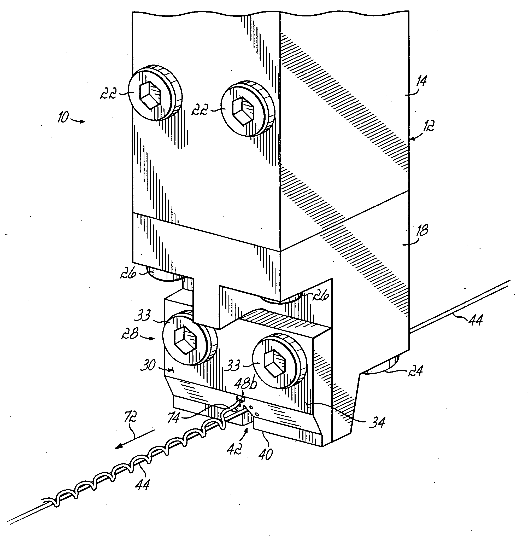 Module, nozzle and method for dispensing controlled patterns of liquid material