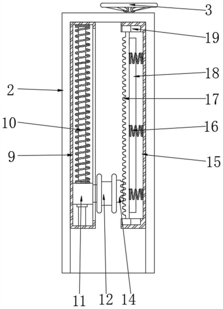 An AC charging pile with a wire take-up structure