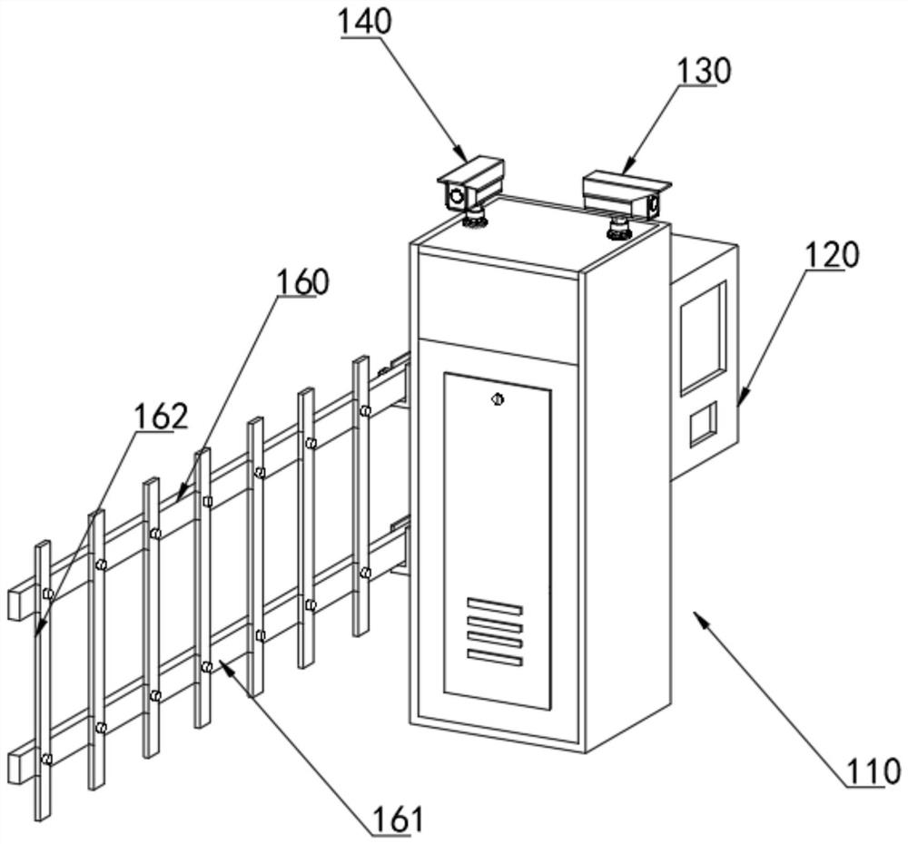 Vehicle parking management device and management system for intelligent parking lot