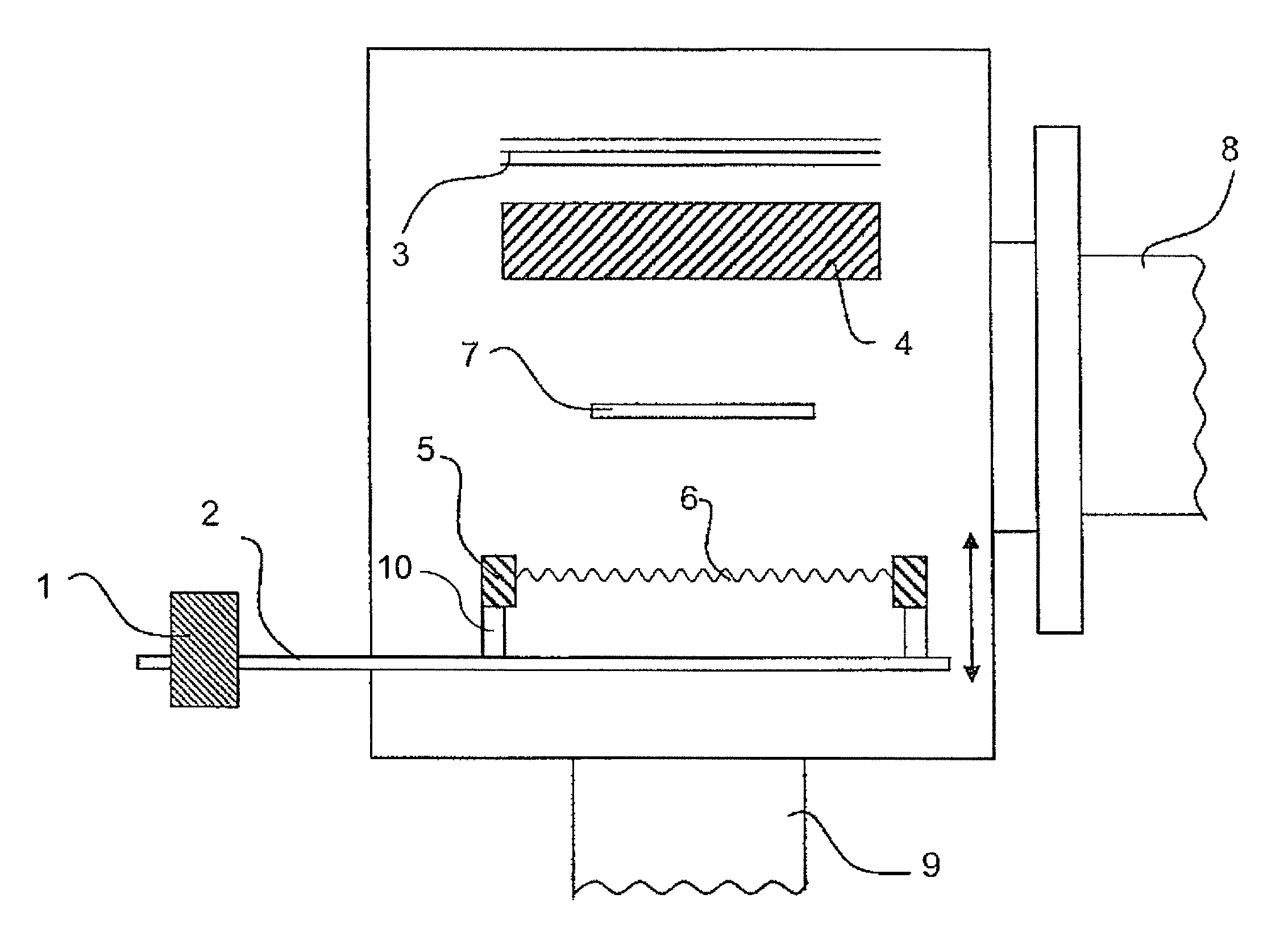 Hot-wire method for depositing semiconductor material on a substrate and device for performing the method