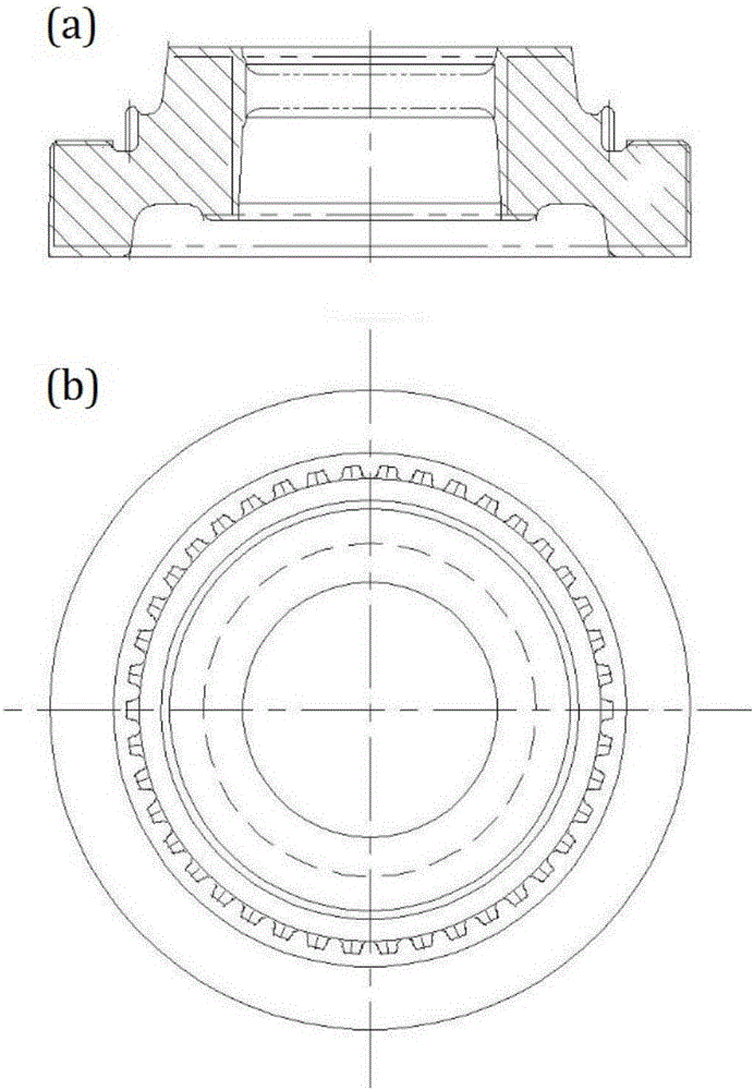 Achievement method of integral combined-tooth gear based on closed warm forging
