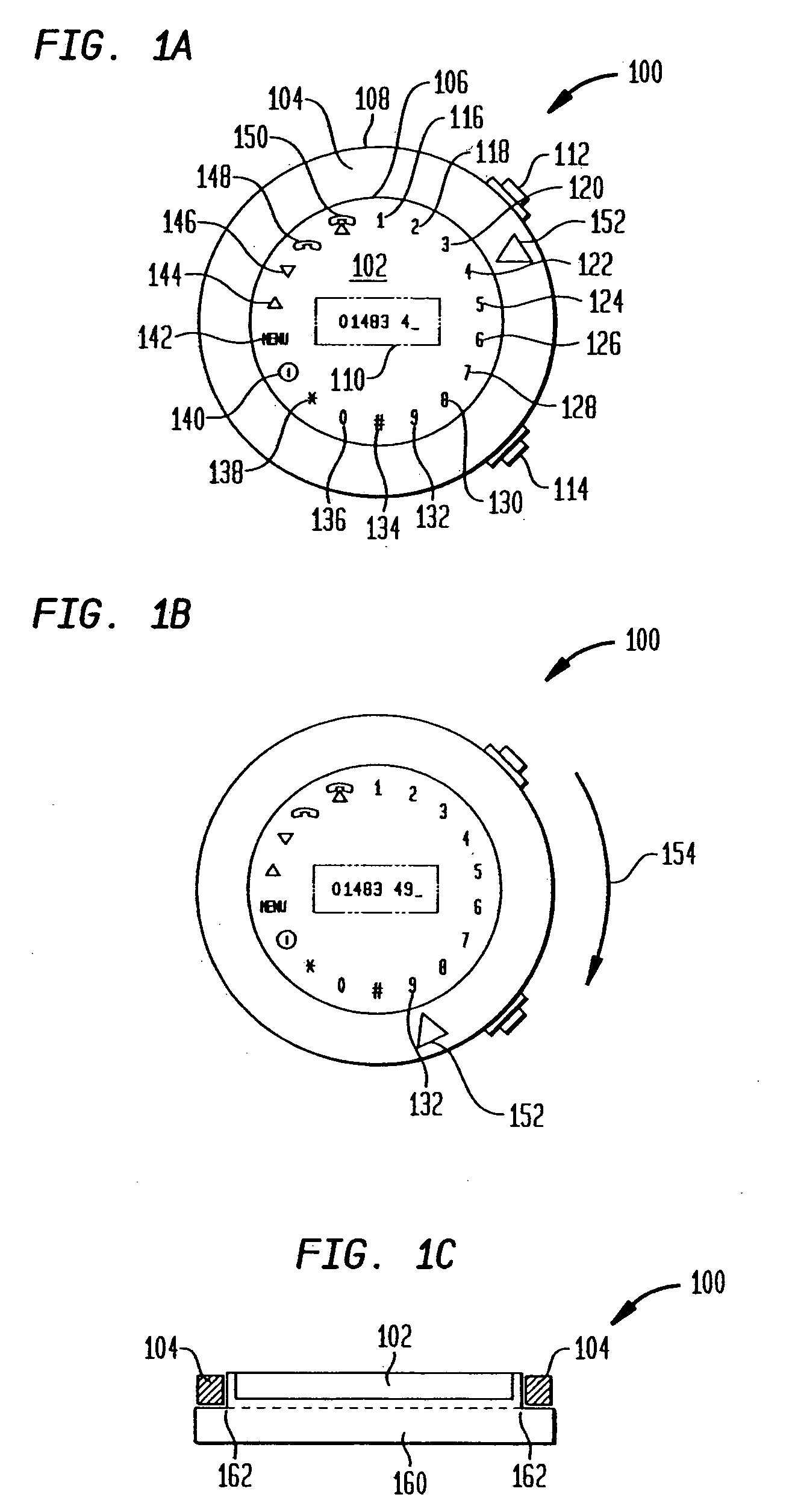 Input device for portable handset