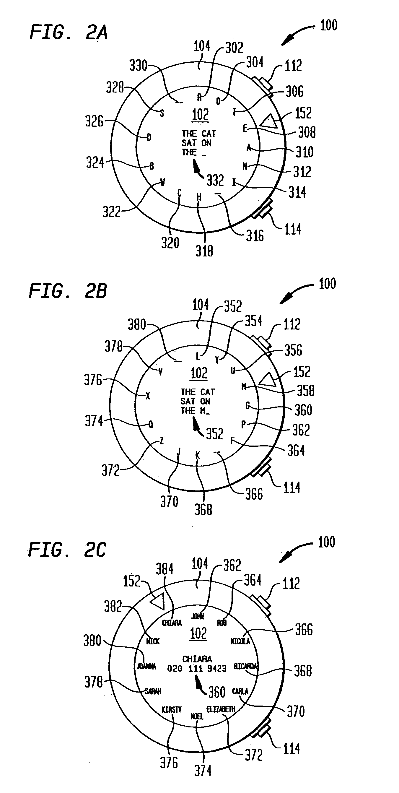 Input device for portable handset