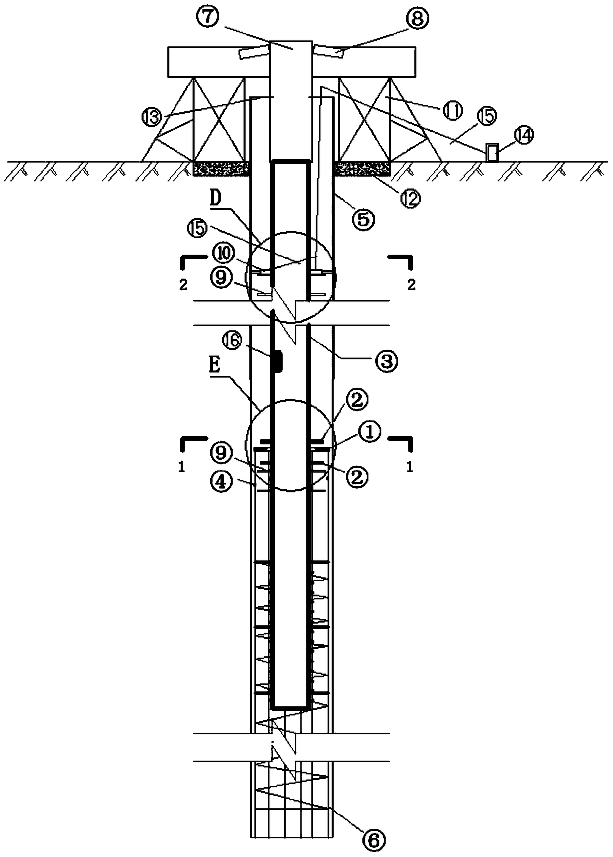 Movable type connecting device for reverse construction method steel tube column and reinforcement cage