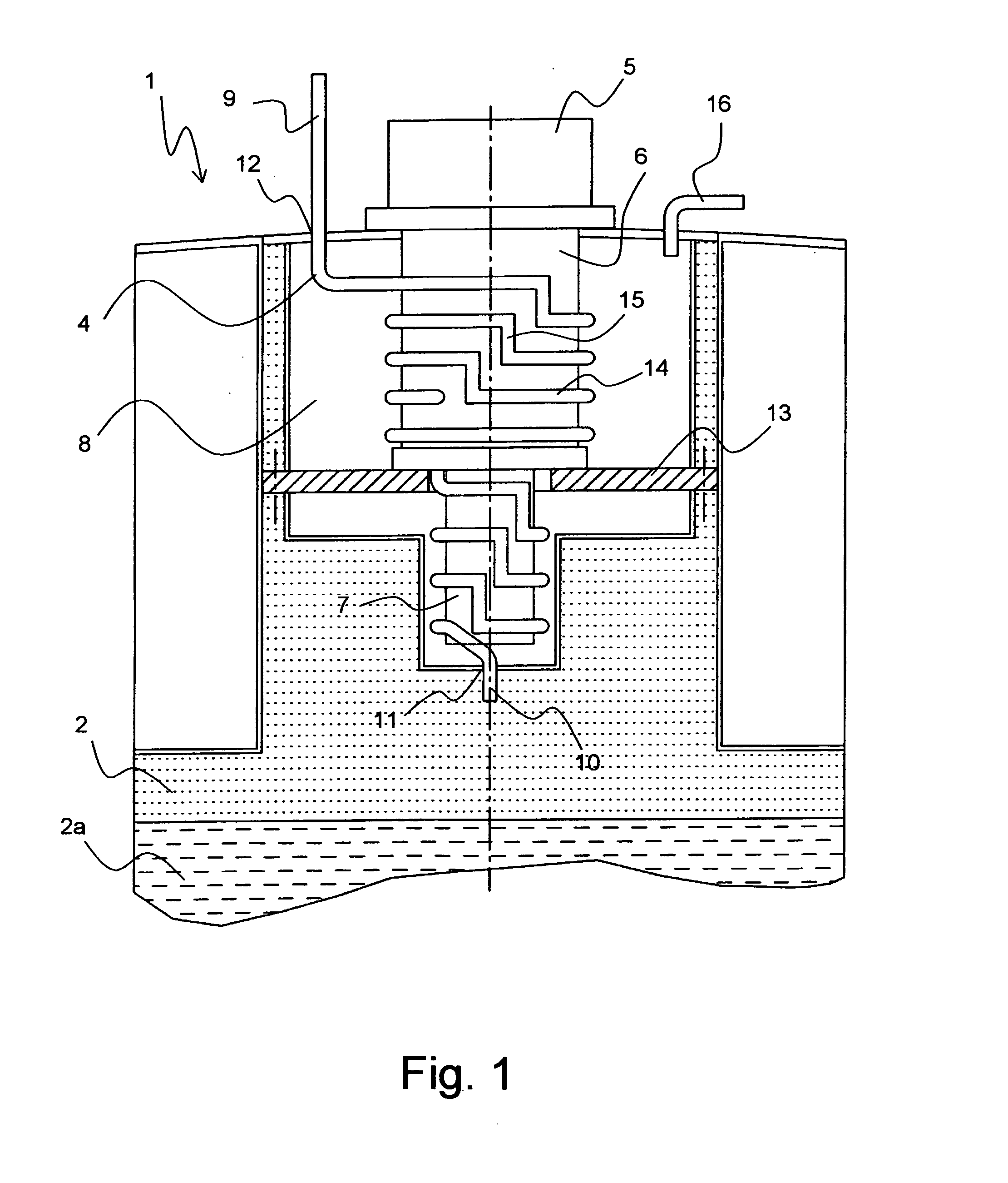 Superconducting magnet system with refrigerator for re-liquifying cryogenic fluid in a tubular conduit