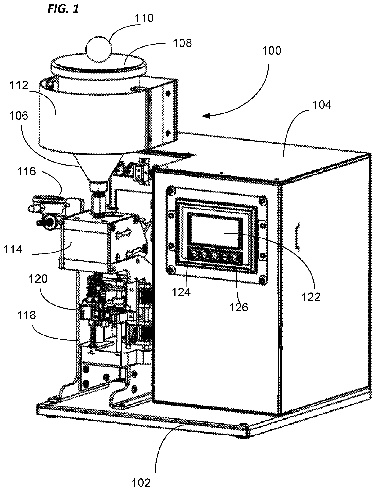 Machine for filling oil cartridges