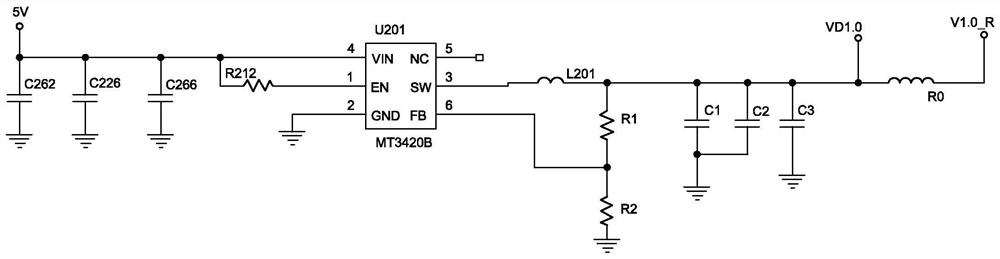 Step-down DC conversion circuit structure