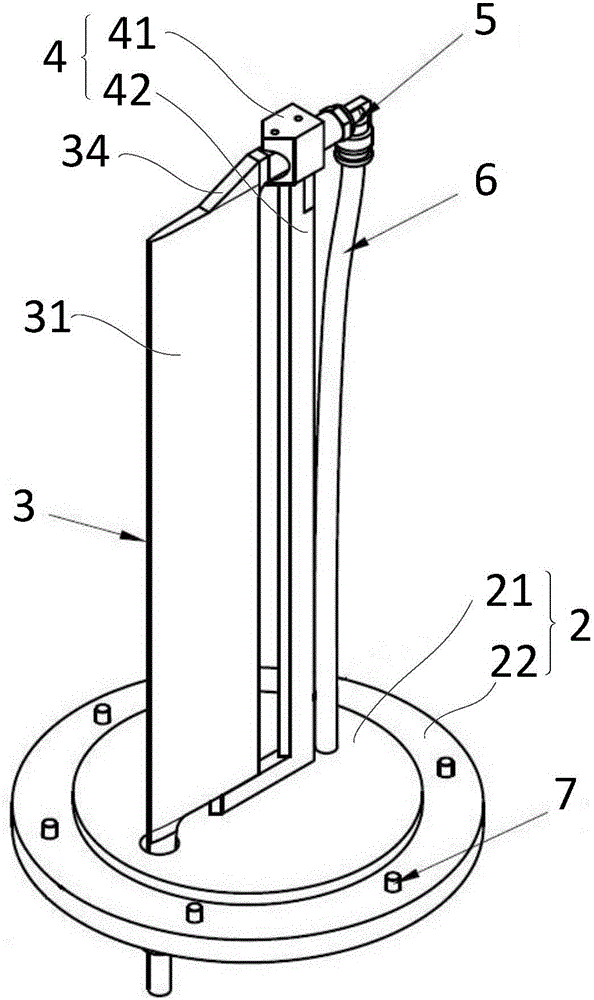 Icing tunnel experiment device for air intake duct support plate of aeroengine