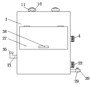 Sewage treatment purification device with good filtration performance